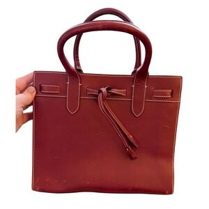 Vintage Dooney & Bourke $625 Made in‎ Italy Red Alto Tassel Satchel Handbag